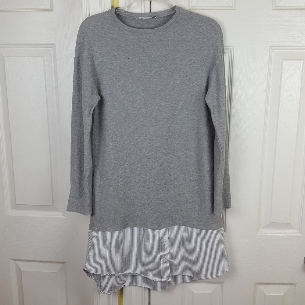 Zara Trafaluc Longsleeves Tunic Button Dress Size small